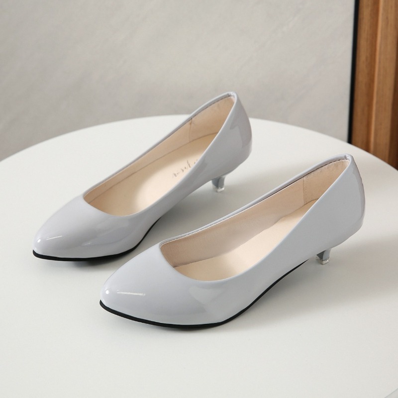 Women'S Shoes Round Toe - Женские туфли на среднем каблуке, мягкие,