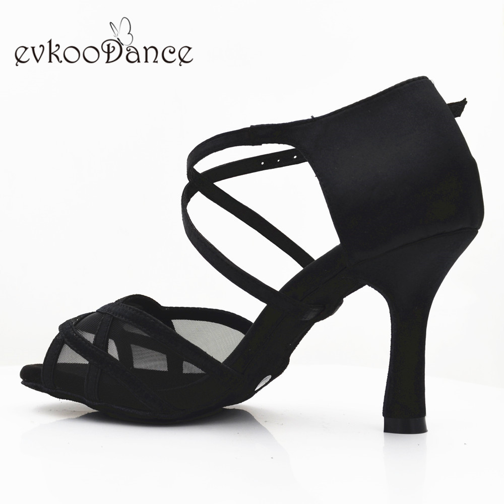Women Shoes Size 4 In Cm - Evkoodance, удобные черные атласные туфли на