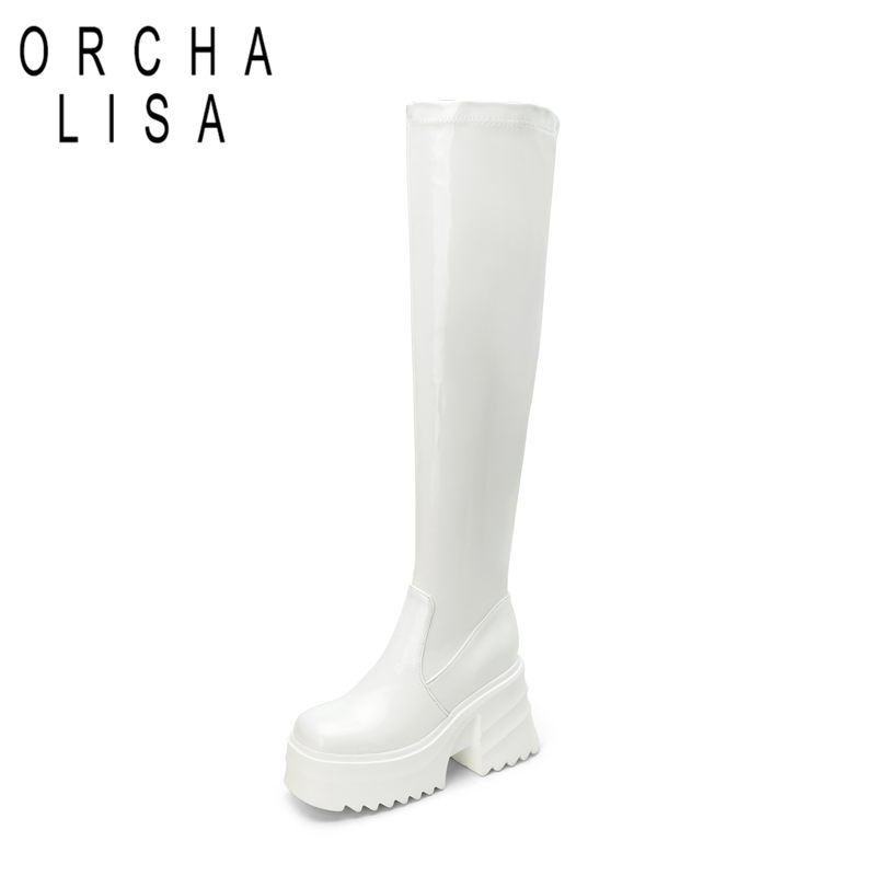 Zip Up Boots Short - ORCHALISA Новые женские высокие сапоги до