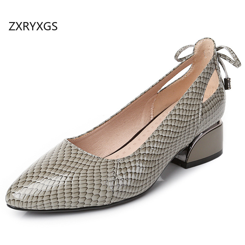 Women Shoes Size 4 In Cm - ZXRYXGS 2025/Новинка осени, туфли из натуральной