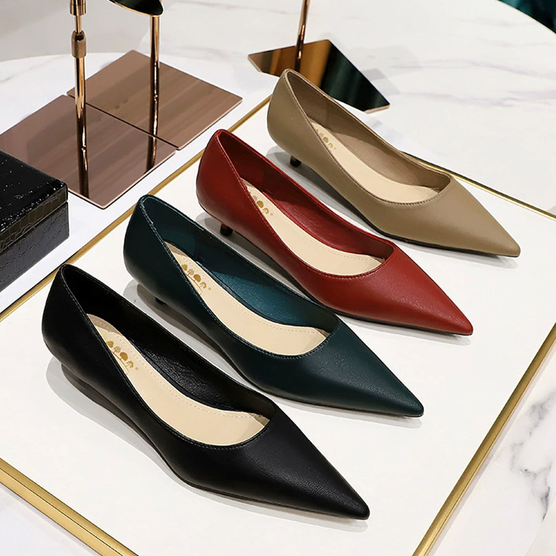 Women Shoes Size 4 In Cm - Модные туфли-лодочки с острым носком на