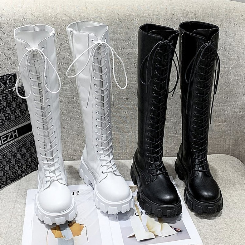 High Knee Heel Boots - Женские высокие ботинки до колена на
