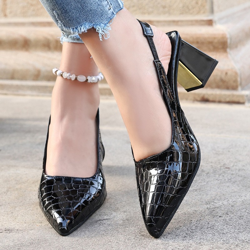 Летние сандалии на высоком каб – обзор и цена Women'S Shoes Round Toe