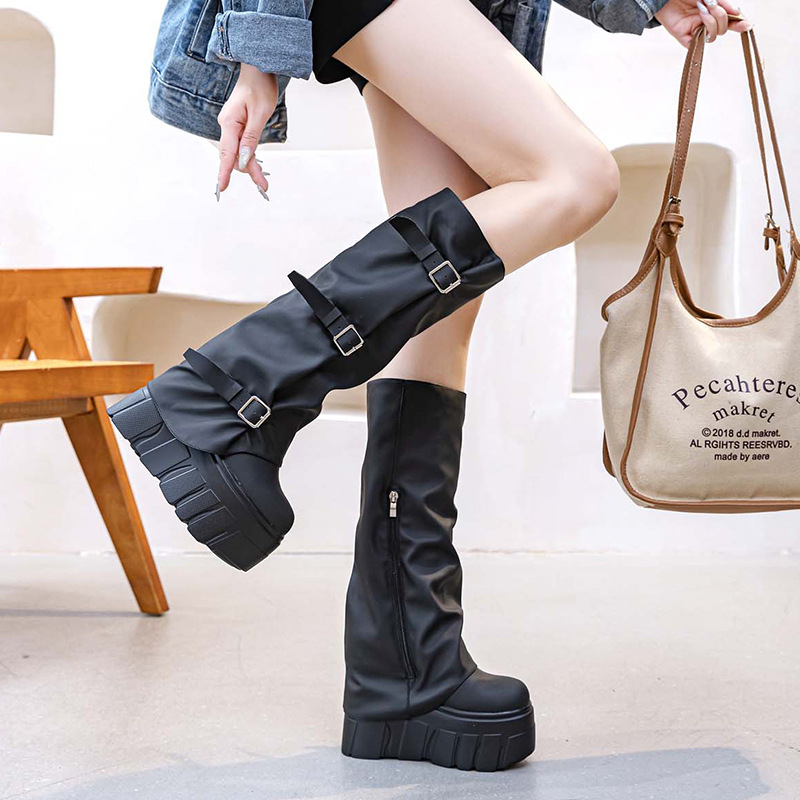 Сапоги до колена на каблуке 14 – обзор и цена Zip Up Boots Short