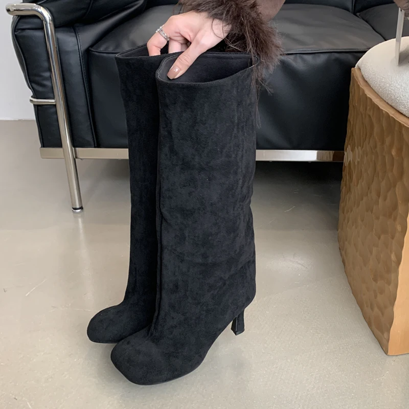 Eilyken/зимние женские сапоги  – обзор и цена High Knee Heel Boots