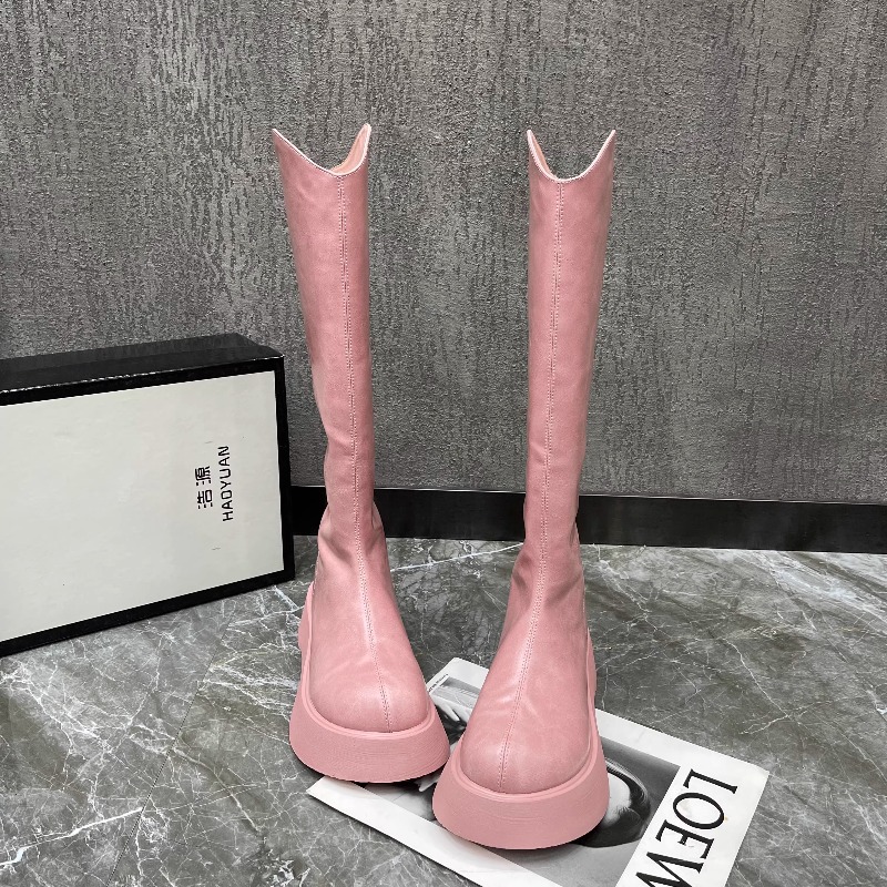 Новые женские простые однотонн – обзор и цена High Knee Heel Boots