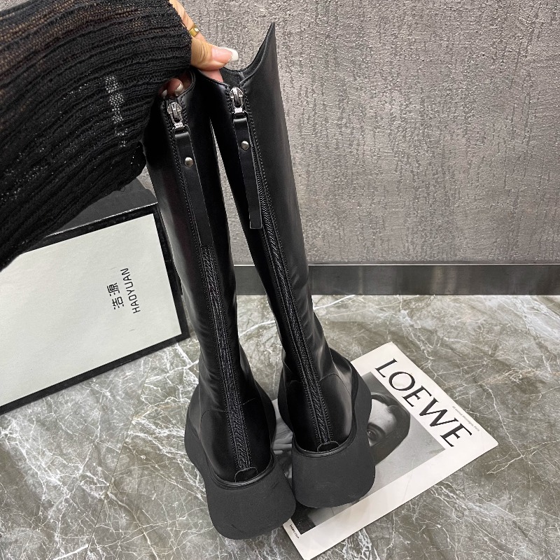Новые женские простые однотонн – обзор и цена High Knee Heel Boots