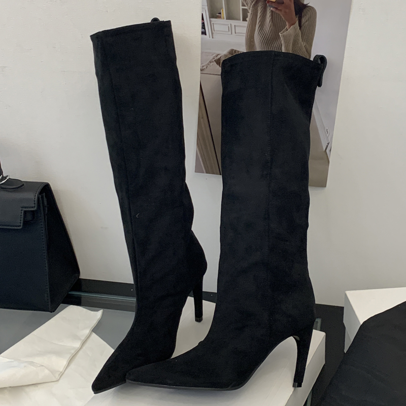 Уличные зимние винтажные женск – обзор и цена High Knee Heel Boots