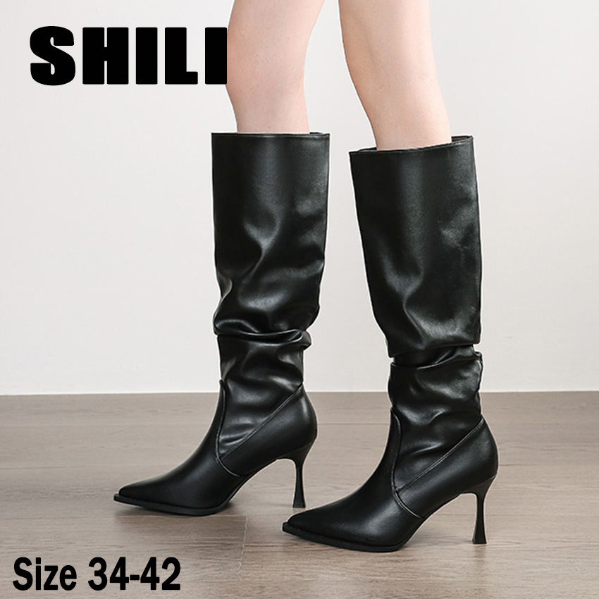 Женские высокие сапоги с остры – обзор и цена High Knee Heel Boots