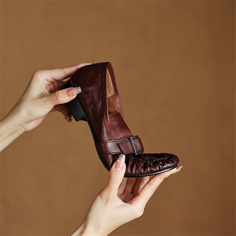 Женские Плиссированные туфли-л – обзор и цена Women'S Shoes Round Toe