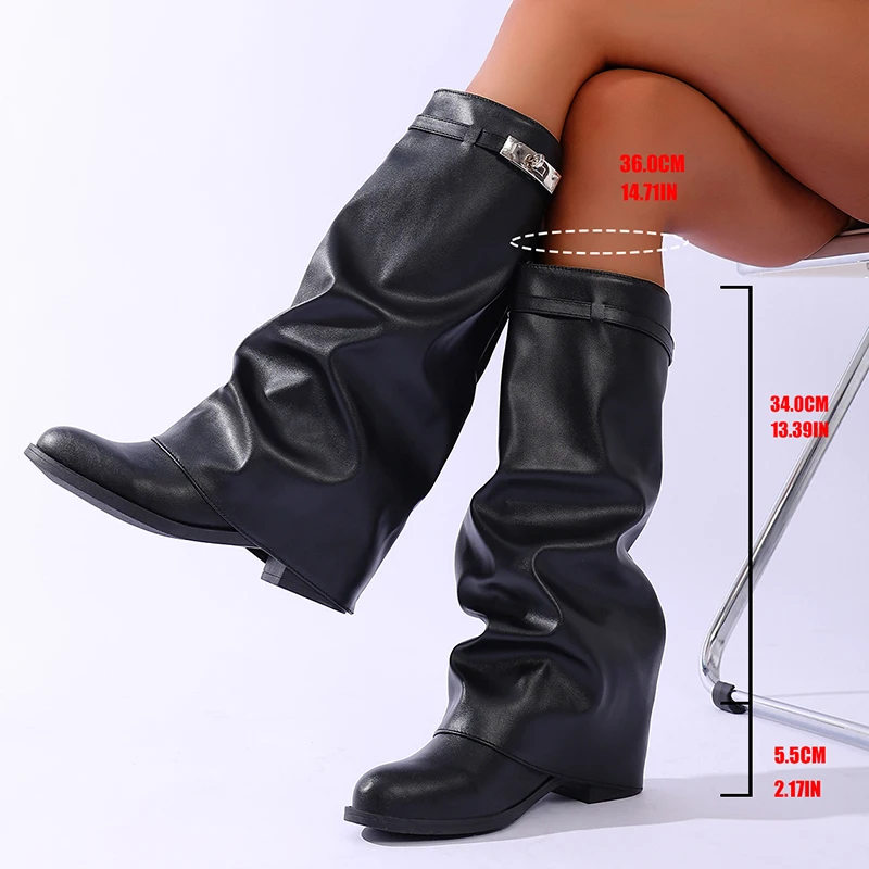 Брендовый дизайн, черные сапог – обзор и цена High Knee Heel Boots