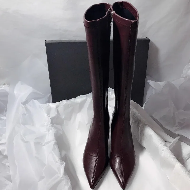 Новые осенние модные ботинки д – обзор и цена High Knee Heel Boots